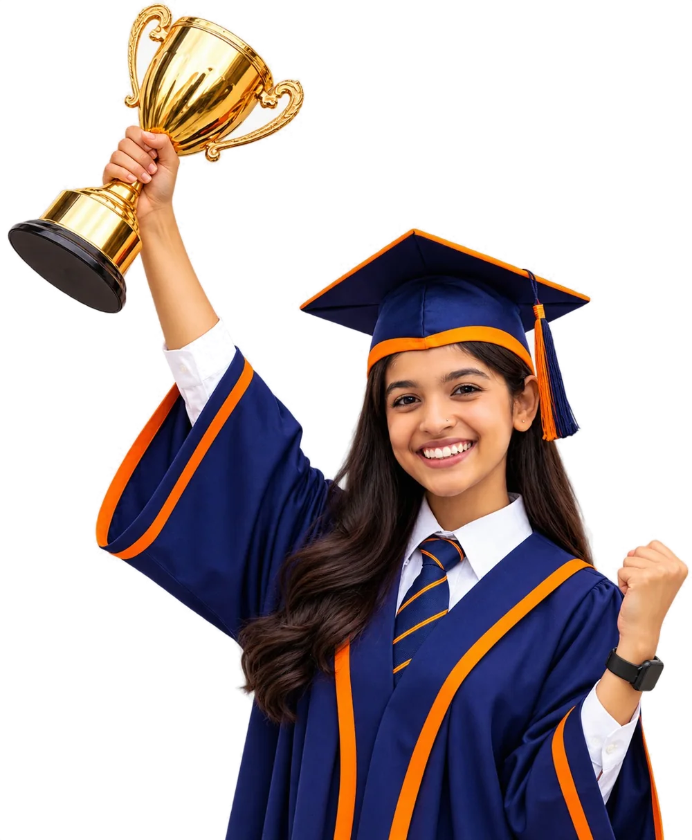 An M-Star prize winner with their award